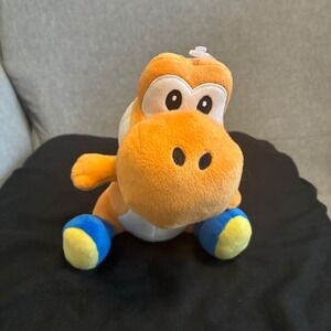 2018 Super Mario Bros Orange Yoshi All Star Plush 8" Little Buddy Nintendo